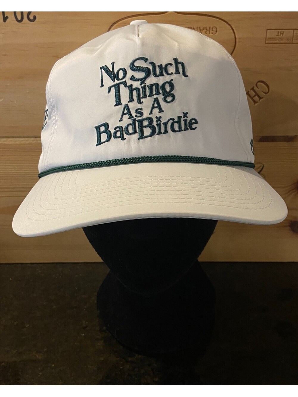 Bad Birdie No Such Thing As A Hat Cap Snap Back Mens Golf Rope Brim Links White